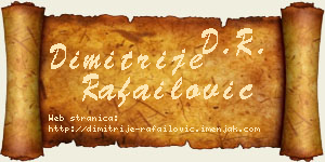 Dimitrije Rafailović vizit kartica